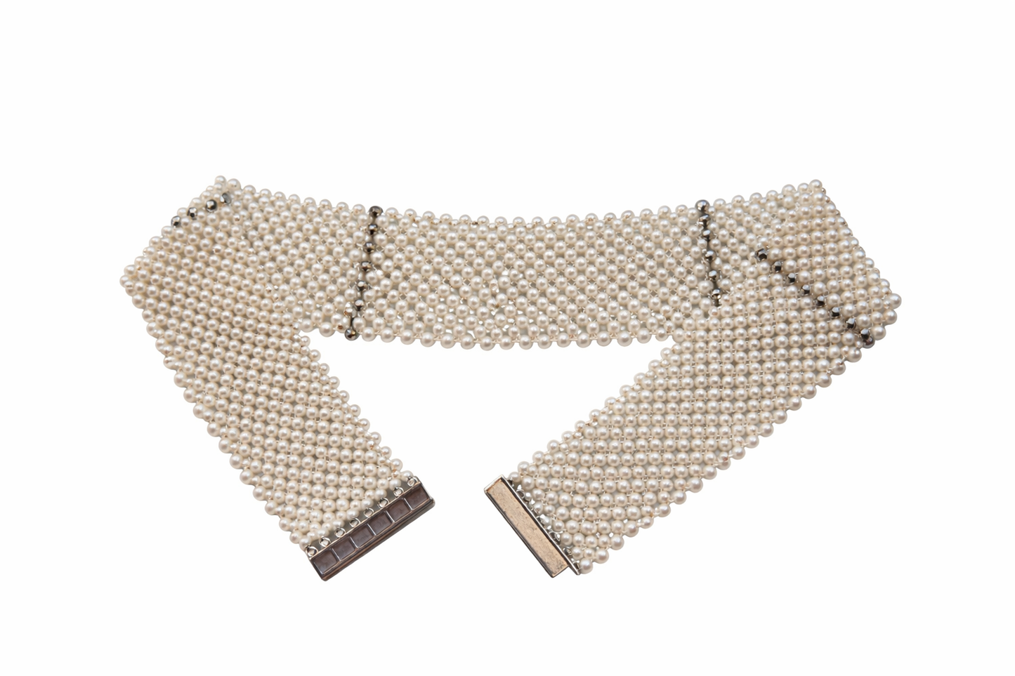 Timeless Seed Pearl Mesh Choker | Elegant Evening Collar Necklace