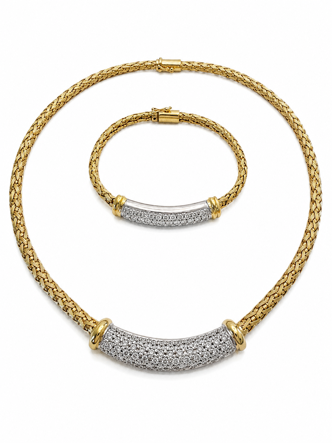 Roberto Coin 18K Two-Tone Diamond Bracelet