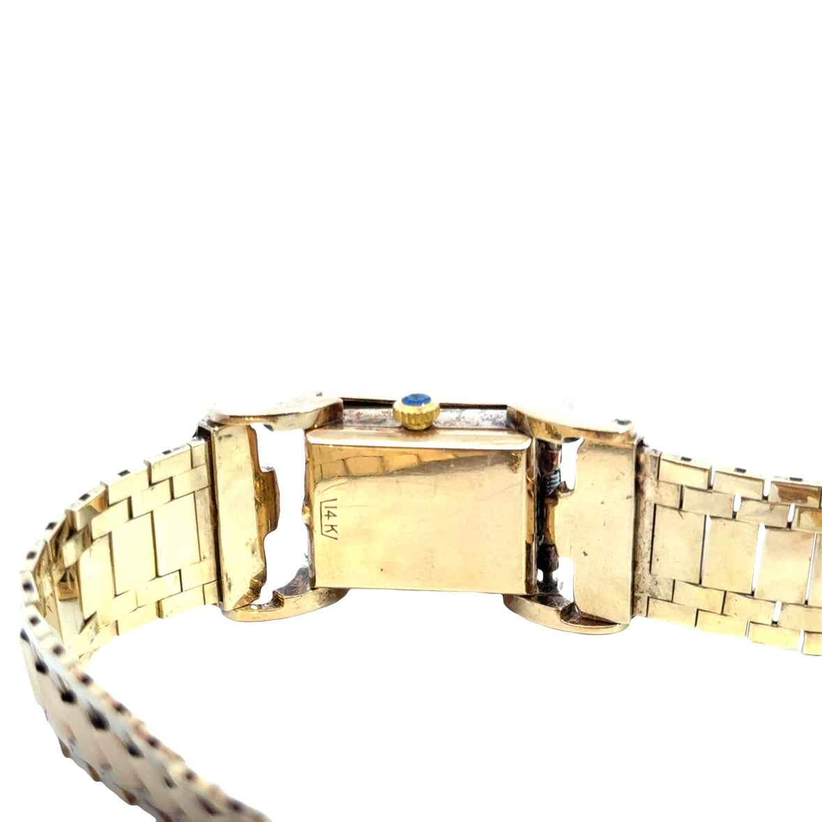 Retro 14K Gold Richeliev Diamond Secret Cover Watch – 1940s Glamour