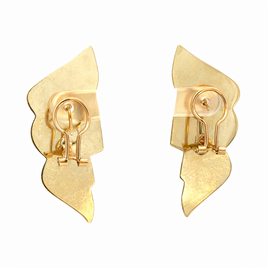 Vintage 14K Gold Multi-Gemstone Earrings – Amethyst Aquamarine Garnet
