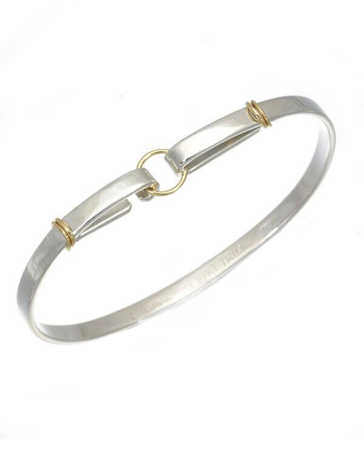 Tiffany & Co. 18K Gold/Silver Vintage Hook Eye Bangle