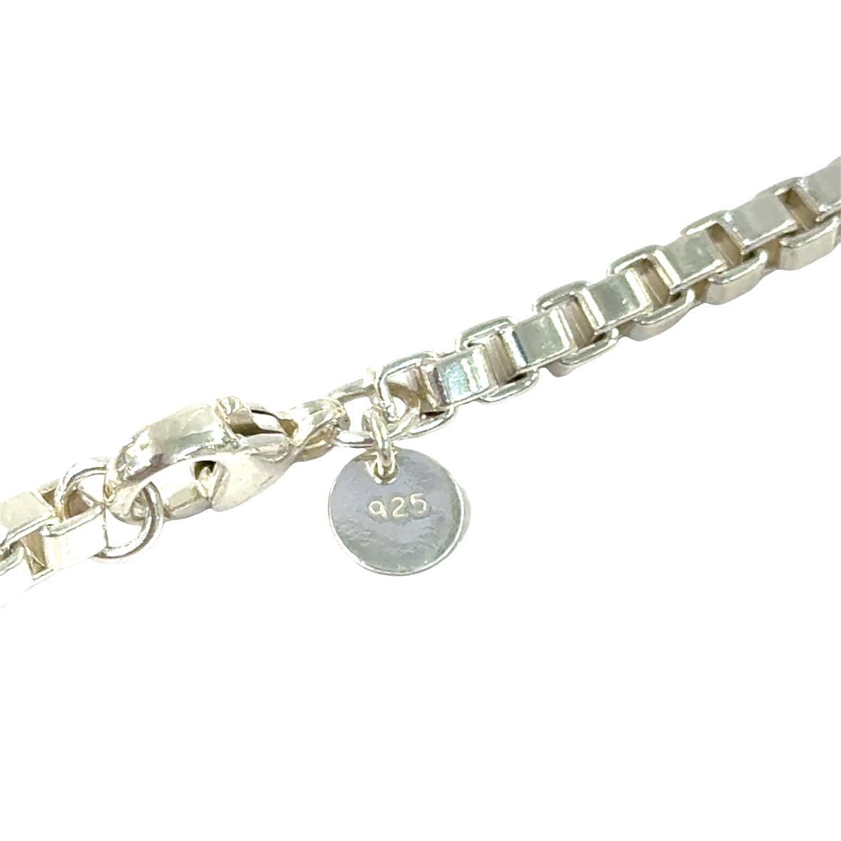 Tiffany & Co. Sterling Silver Box Chain Necklace – 18 Inches