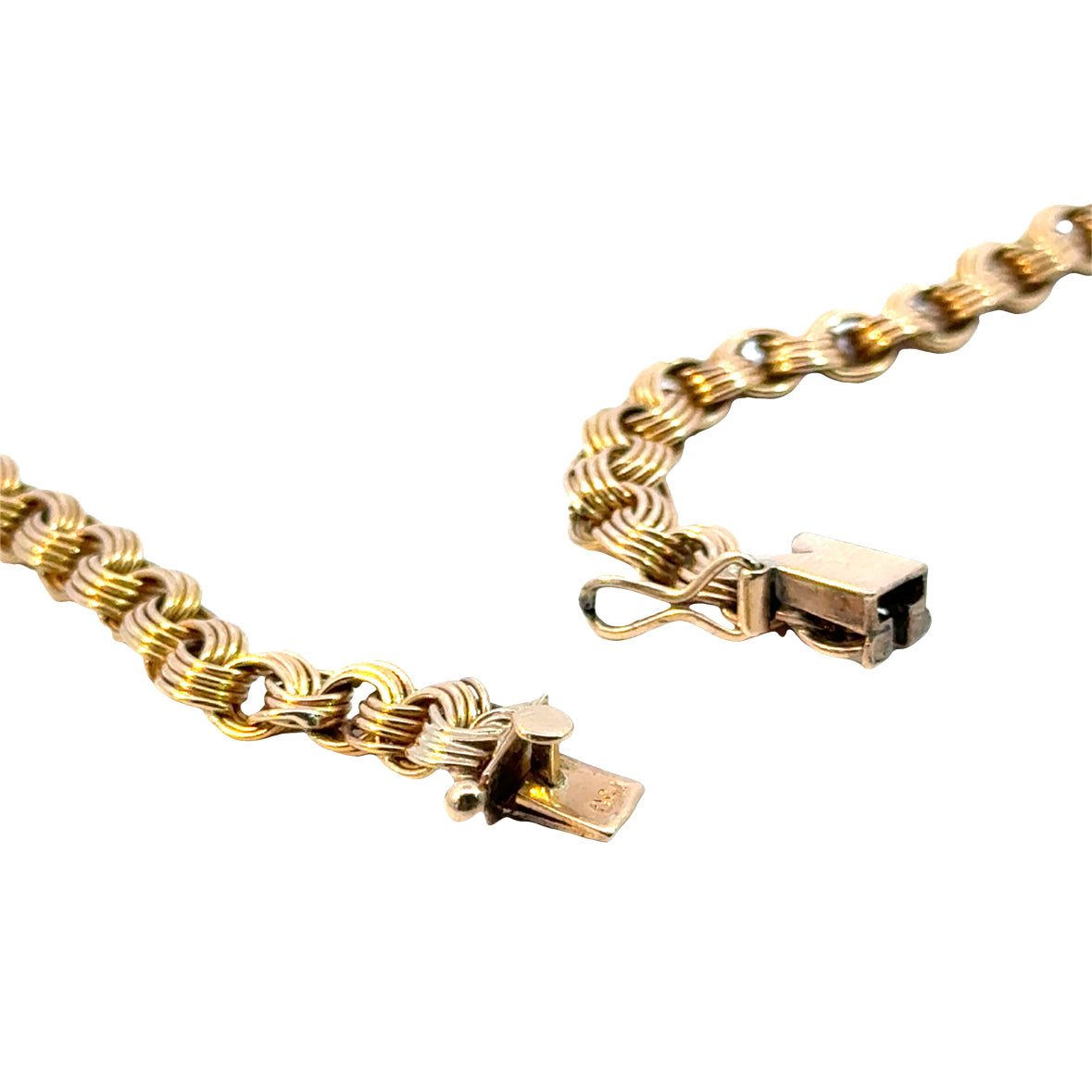 Retro 18K Rose Gold Bow & Tassel Necklace with Diamond Crescent Moon