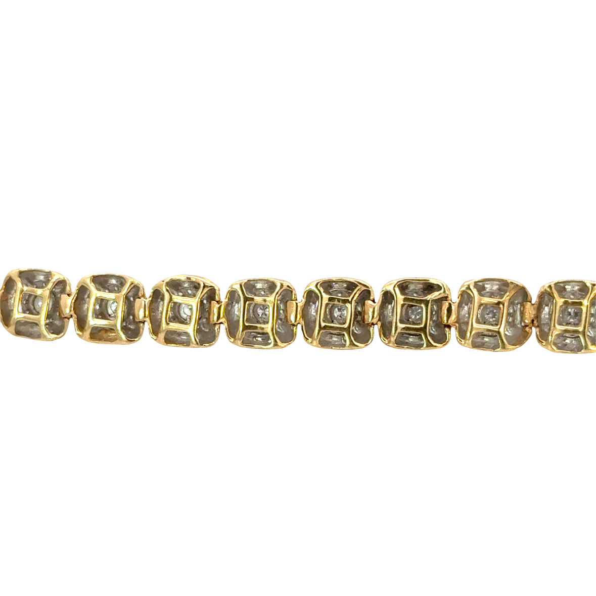 Vintage Yellow Gold Diamond Tennis Bracelet