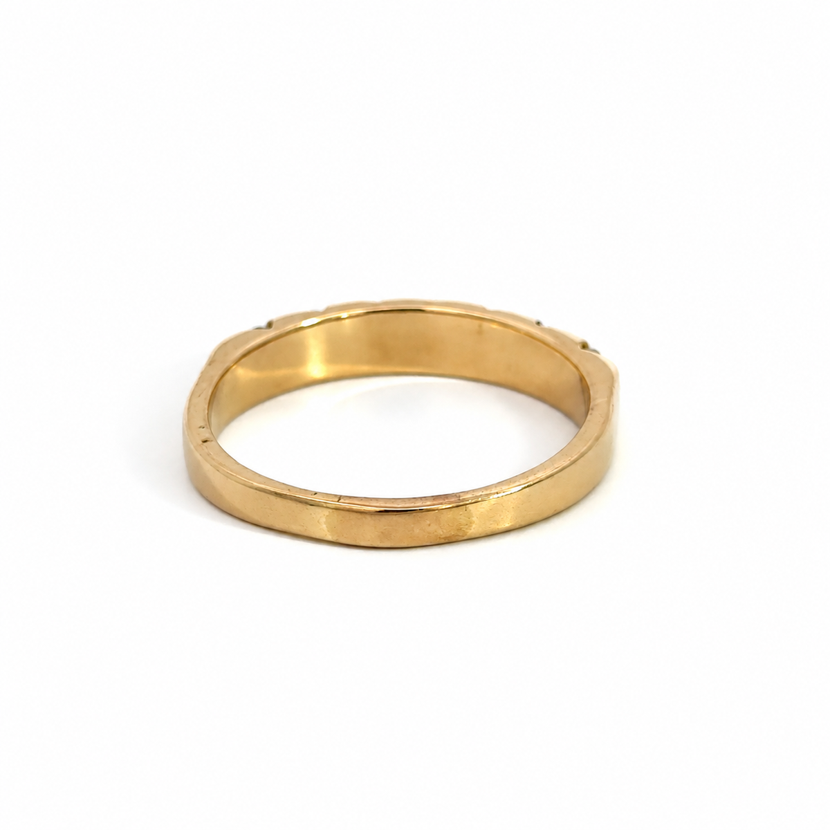 14K Yellow Gold Seven-Diamond Band Ring