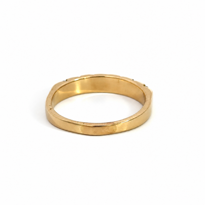 14K Yellow Gold Seven-Diamond Band Ring