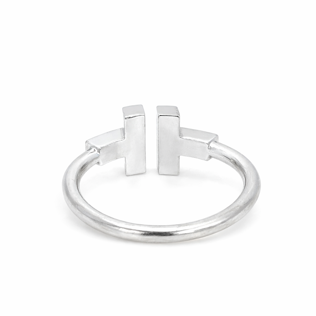 Tiffany & Co. Tiffany T Diamond & Turquoise Wire Ring – 18K White Gold