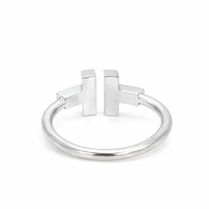 Tiffany & Co. Tiffany T Diamond & Turquoise Wire Ring – 18K White Gold