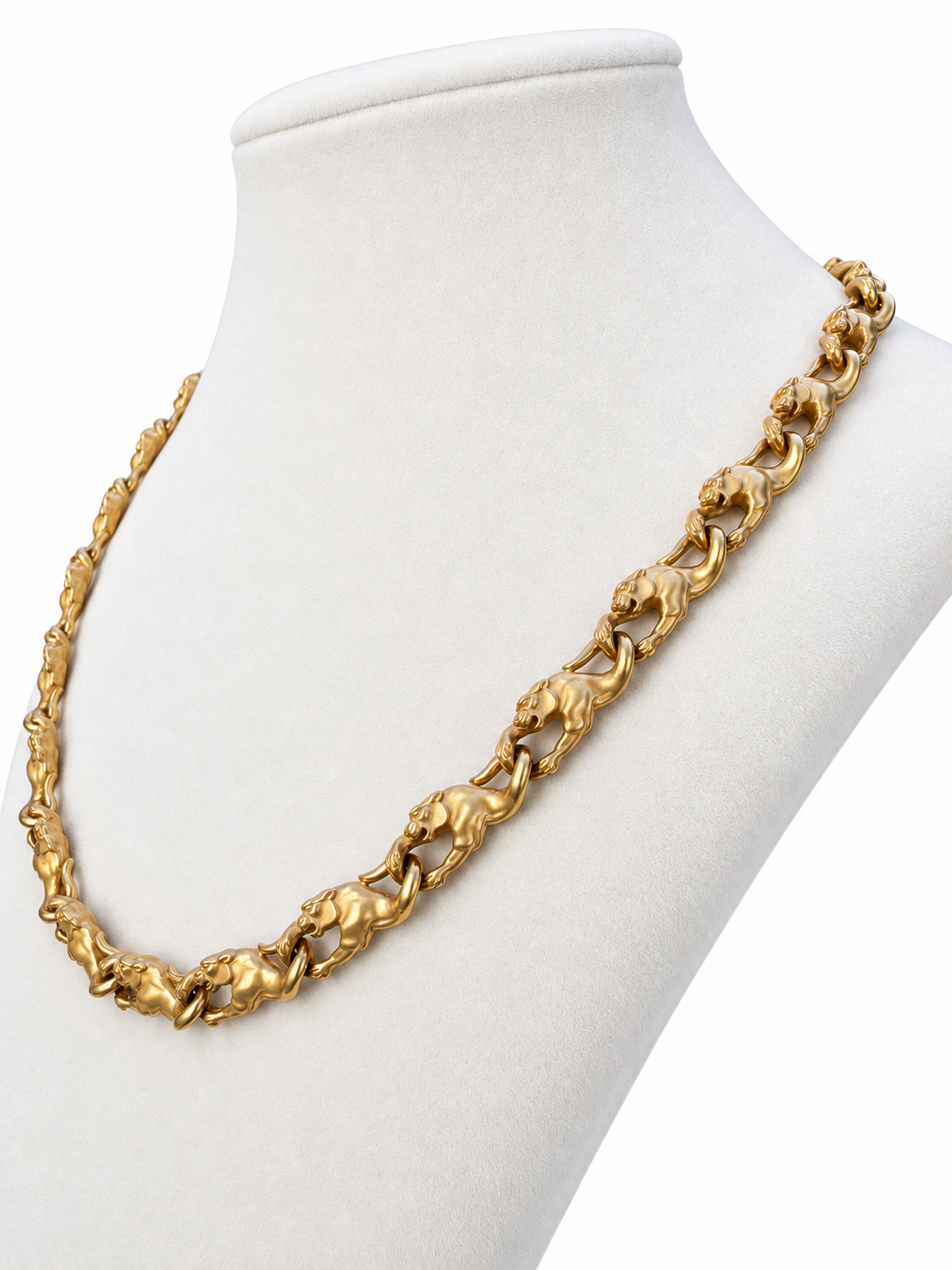 Carrera y Carrera 18K Yellow Gold Panther Link Necklace