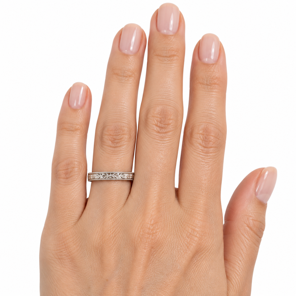 Platinum Engraved “Eres mi todo” Stacking Band
