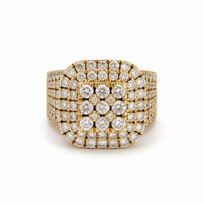 14K Yellow Gold ICEBOX Diamond Statement Ring