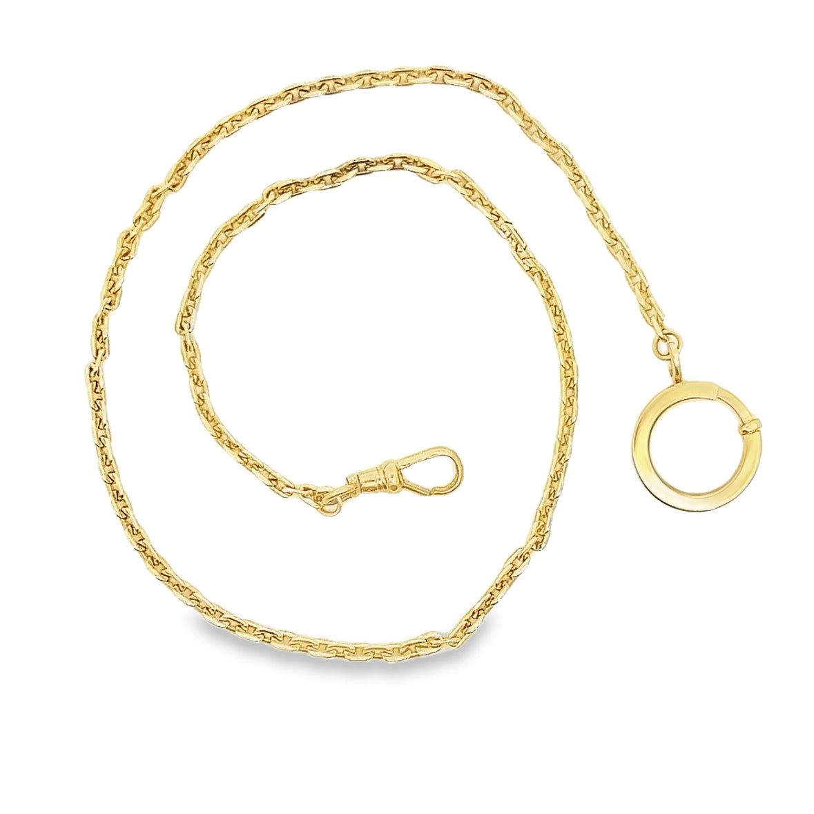 Estate 14K Yellow Gold Pocket Watch Chain