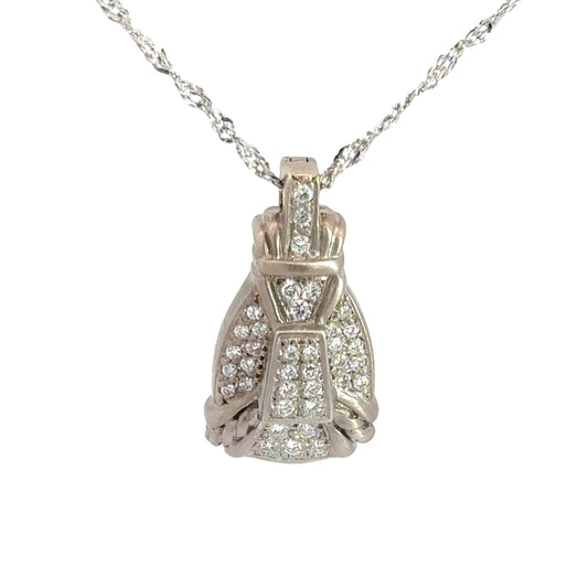 18K Judith Ripka Diamond Pendant