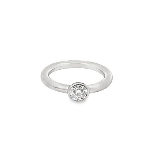 Tiffany & Co. Solitaire Platinum & Diamond Engagement Ring