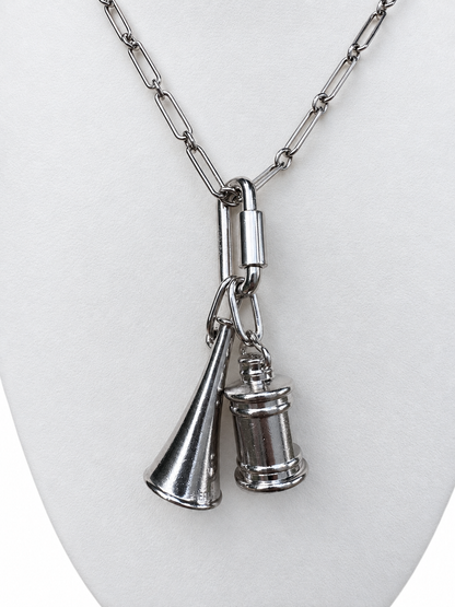 Hermès Curiosité Long Necklace with Two Removable Charms – 34 Inches – Original Box