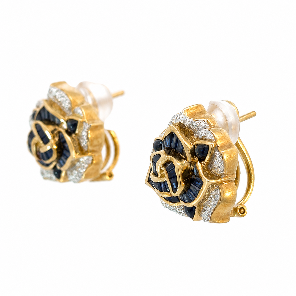 Le Vian 18K Yellow Gold Sapphire & Diamond Floral Earrings