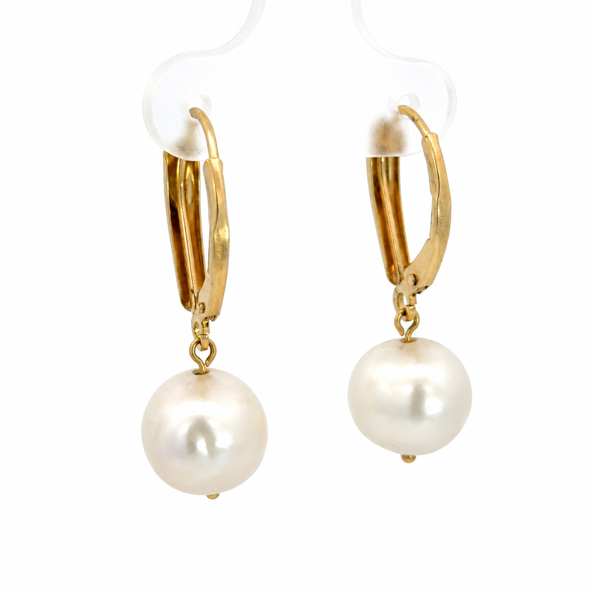 14K Yellow Gold Freshwater Pearl Drop Earrings