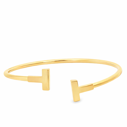 Tiffany & Co. T Wire Bracelet – 18K Yellow Gold | Size Medium