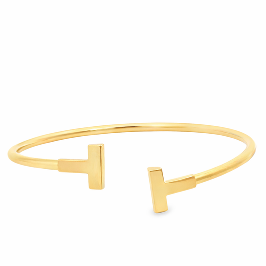 Tiffany & Co. T Wire Bracelet – 18K Yellow Gold | Size Medium