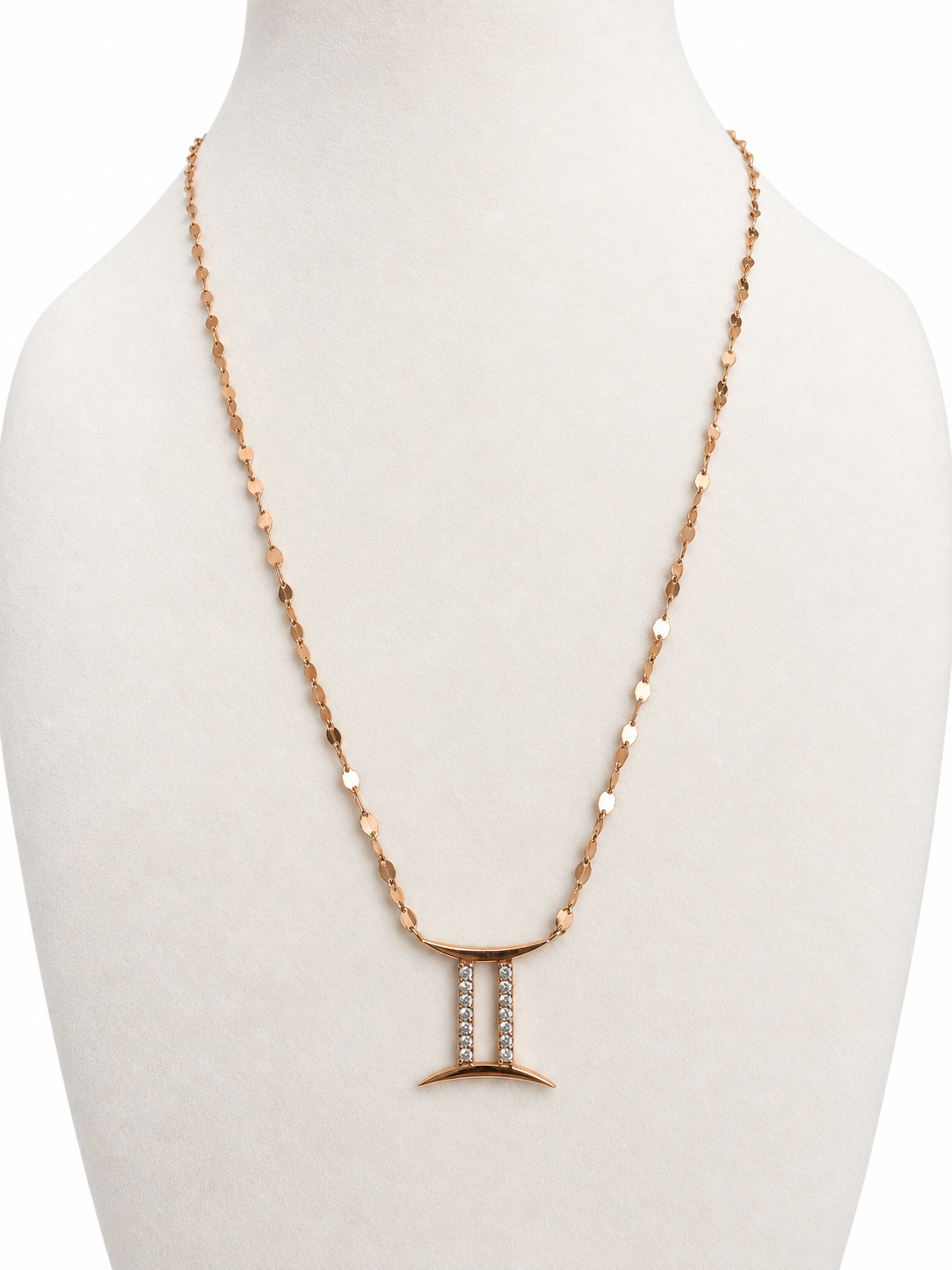 Lana Jewelry 14K Rose Gold Diamond Gemini Necklace