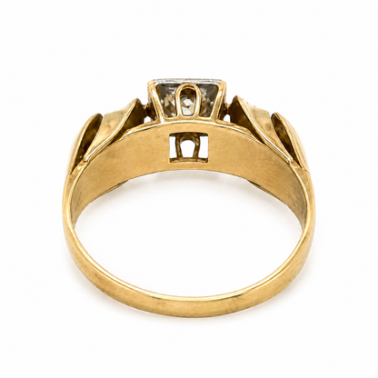 Mid-Century 14K Gold Diamond Ring