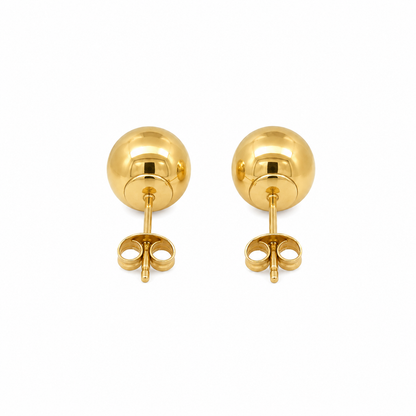 14K Yellow Gold Ball Stud Earrings