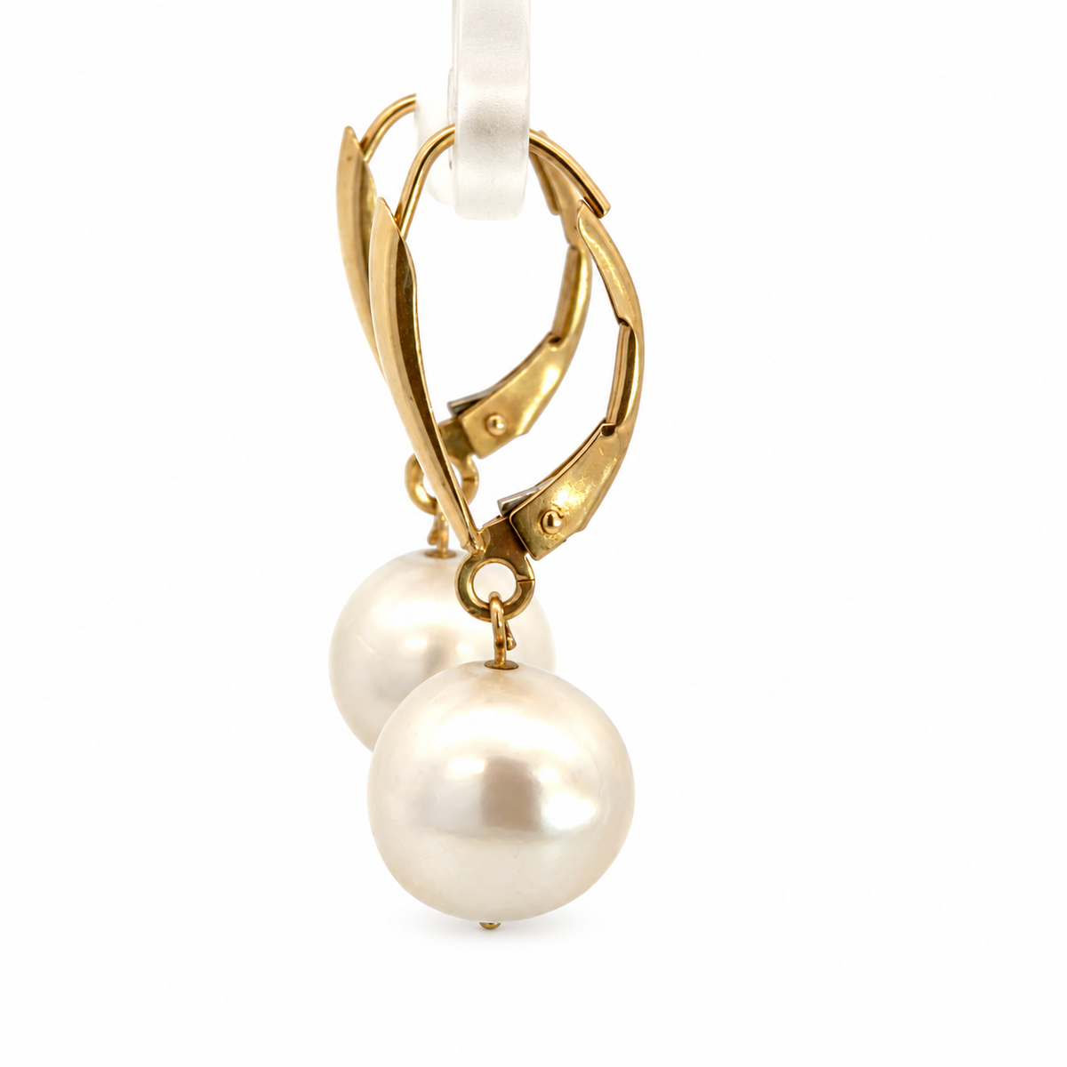 14K Yellow Gold Freshwater Pearl Drop Earrings