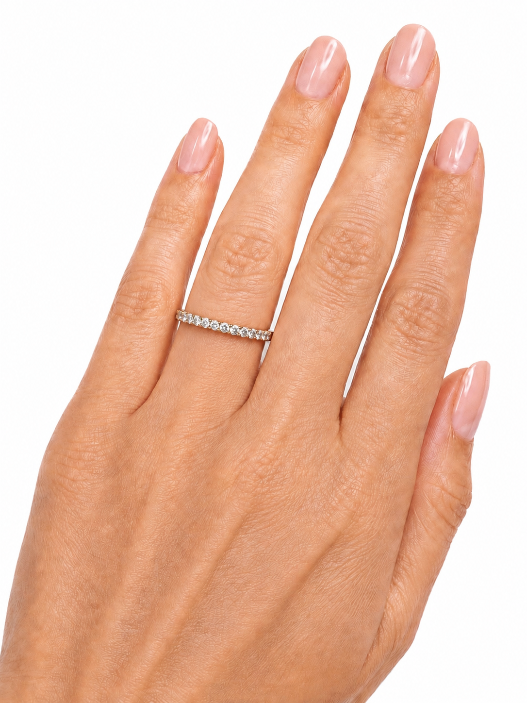 14K Yellow Gold Diamond Eternity Band Ring