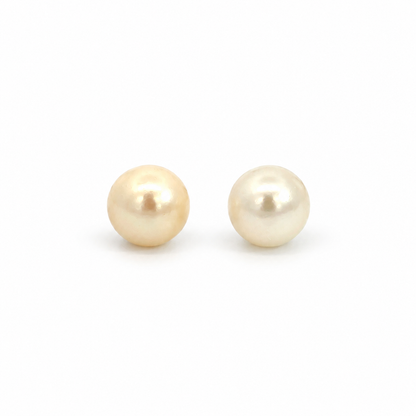 Yellow Gold 5mm Pearl Stud Earrings