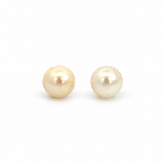 Yellow Gold 5mm Pearl Stud Earrings