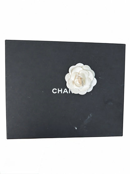 CHANEL A36121 Long Glass Pearl & Crystal Five CC Sautoir Necklace 42” with Original Box