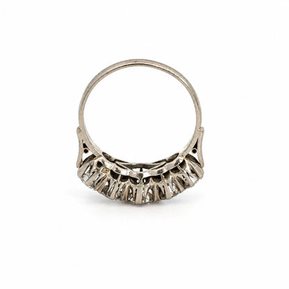 Antique 1920s Platinum Five-Diamond Ring
