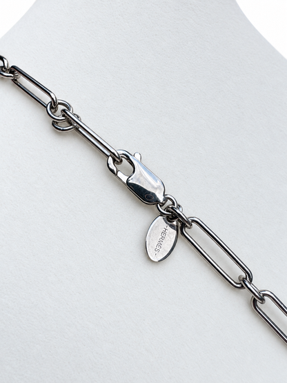 Hermès Curiosité Long Necklace with Two Removable Charms – 34 Inches – Original Box