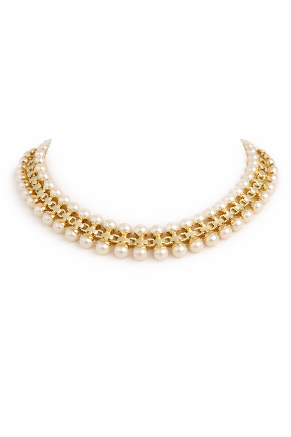Vintage 1960’s 18K Yellow Gold South Sea Pearl Collar Necklace