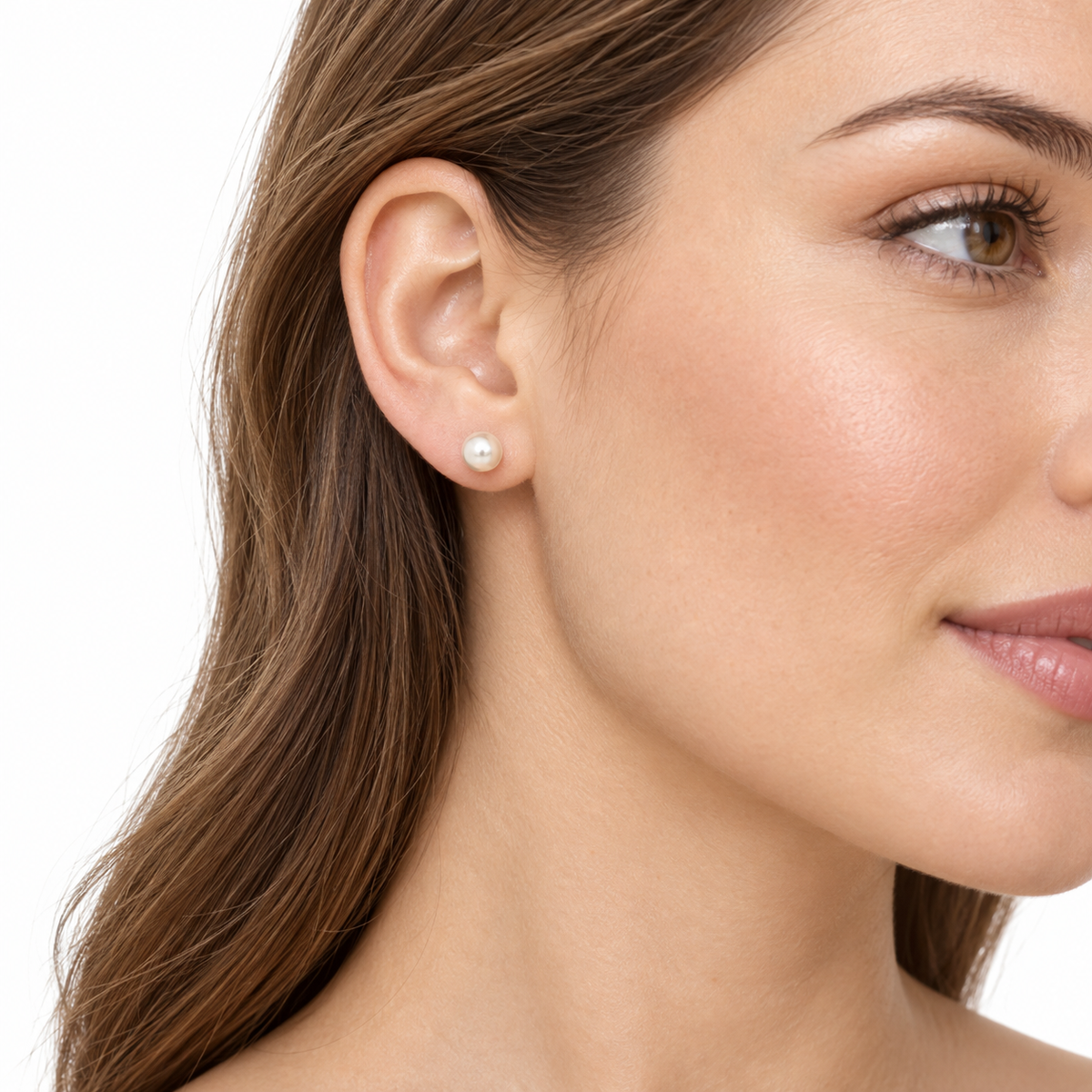 Classic 14K Yellow Gold 5mm Pearl Stud Earrings