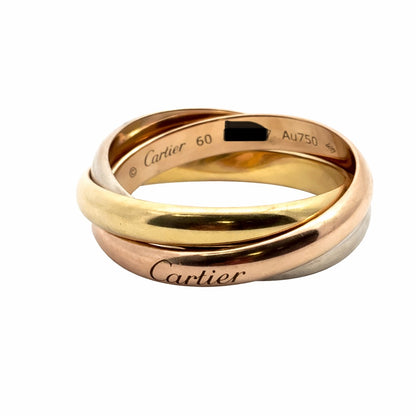 Estate Cartier Trinity 18K Tri-Color Band Ring