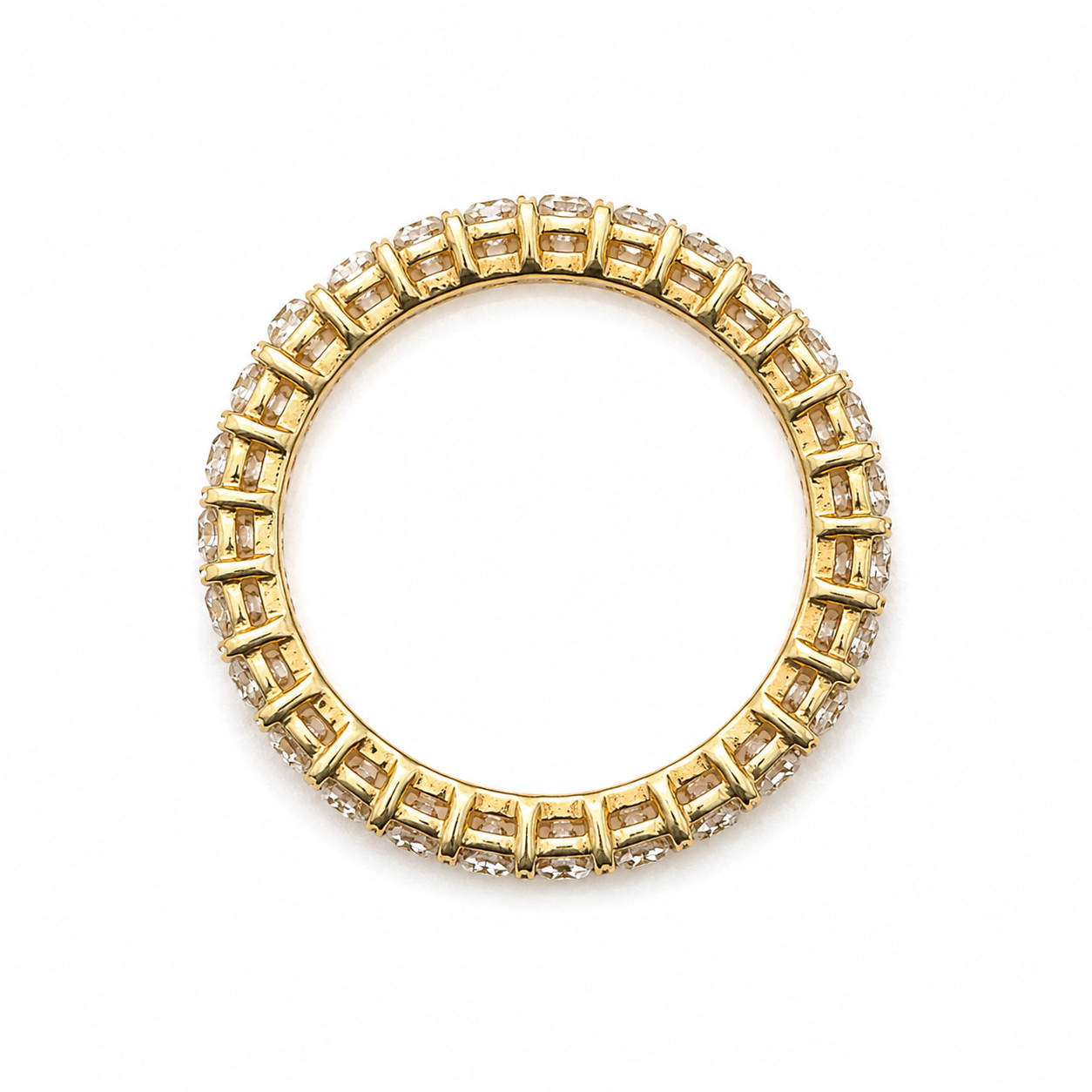 14K Yellow Gold Diamond Eternity Band Ring