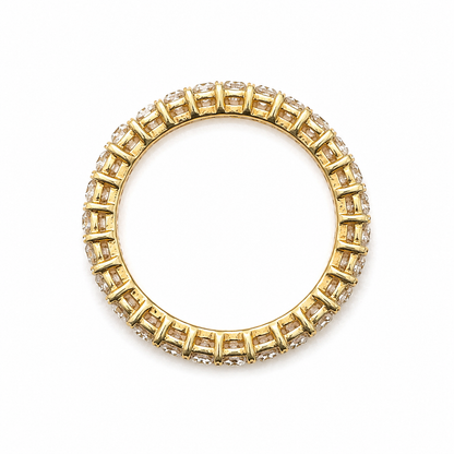 14K Yellow Gold Diamond Eternity Band Ring