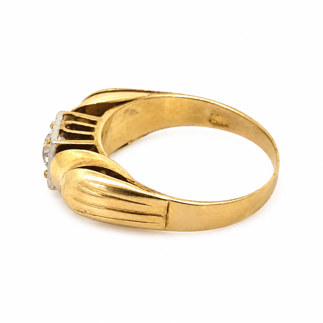 Mid-Century 14K Gold Diamond Ring