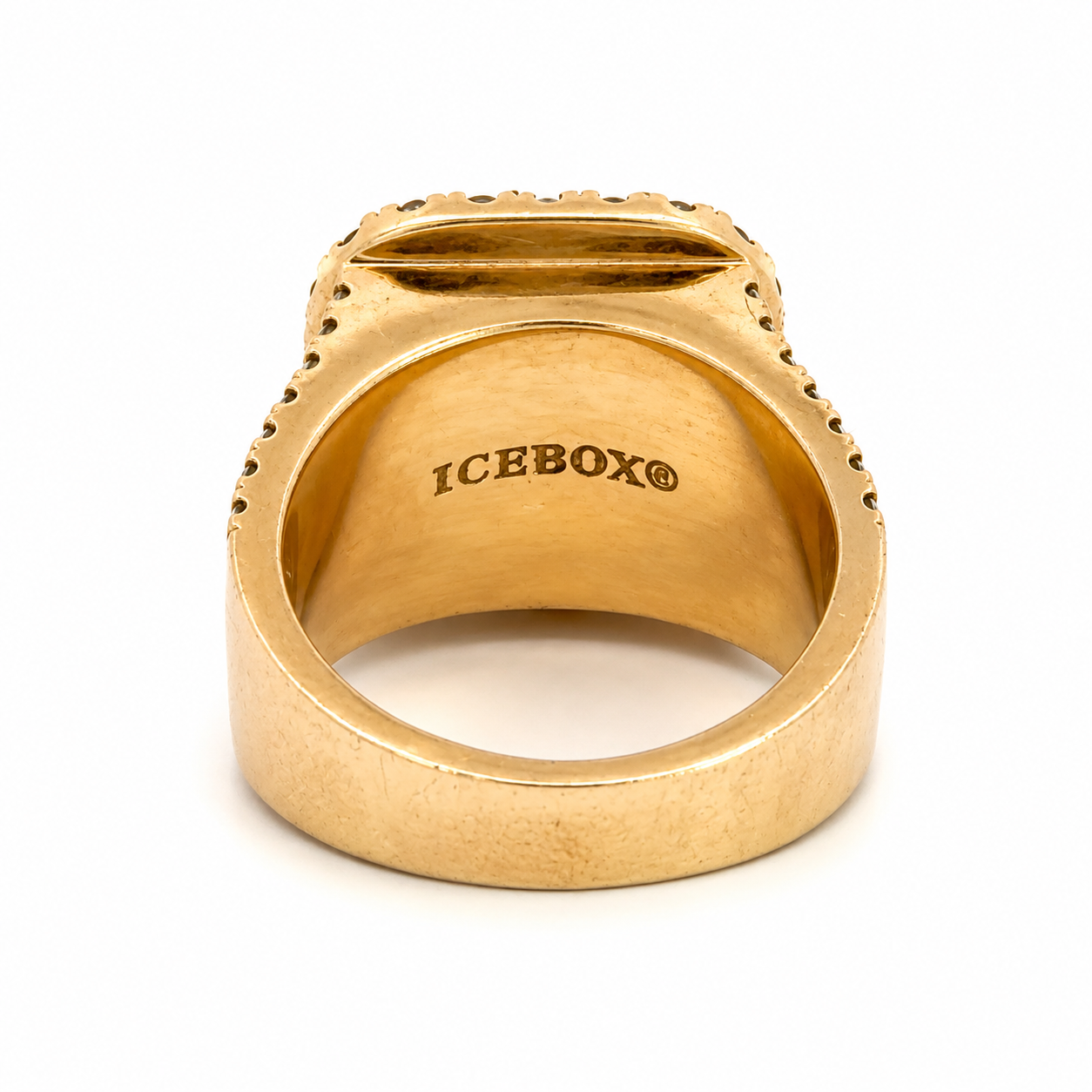 14K Yellow Gold ICEBOX Diamond Statement Ring