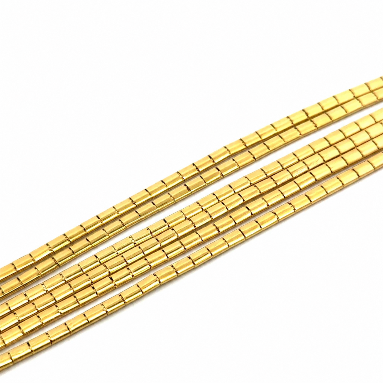 1950s Vintage 18K Yellow Gold Multi-Strand Sapphire Bracelet