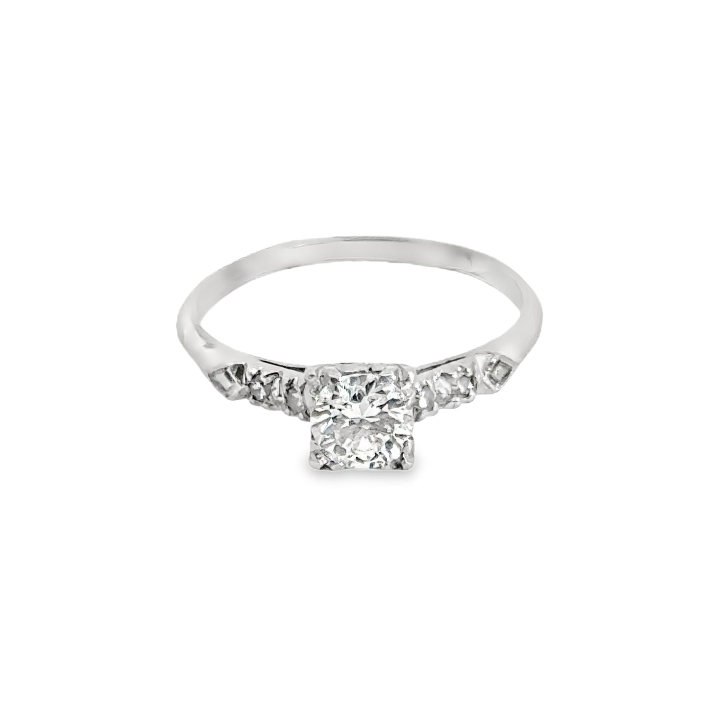 Antique Platinum & Diamond Engagement Ring