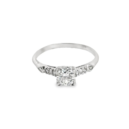 Antique Platinum & Diamond Engagement Ring