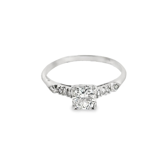 Antique Platinum & Diamond Engagement Ring