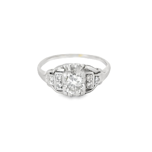 Platinum & Diamond Antique Engagement Ring