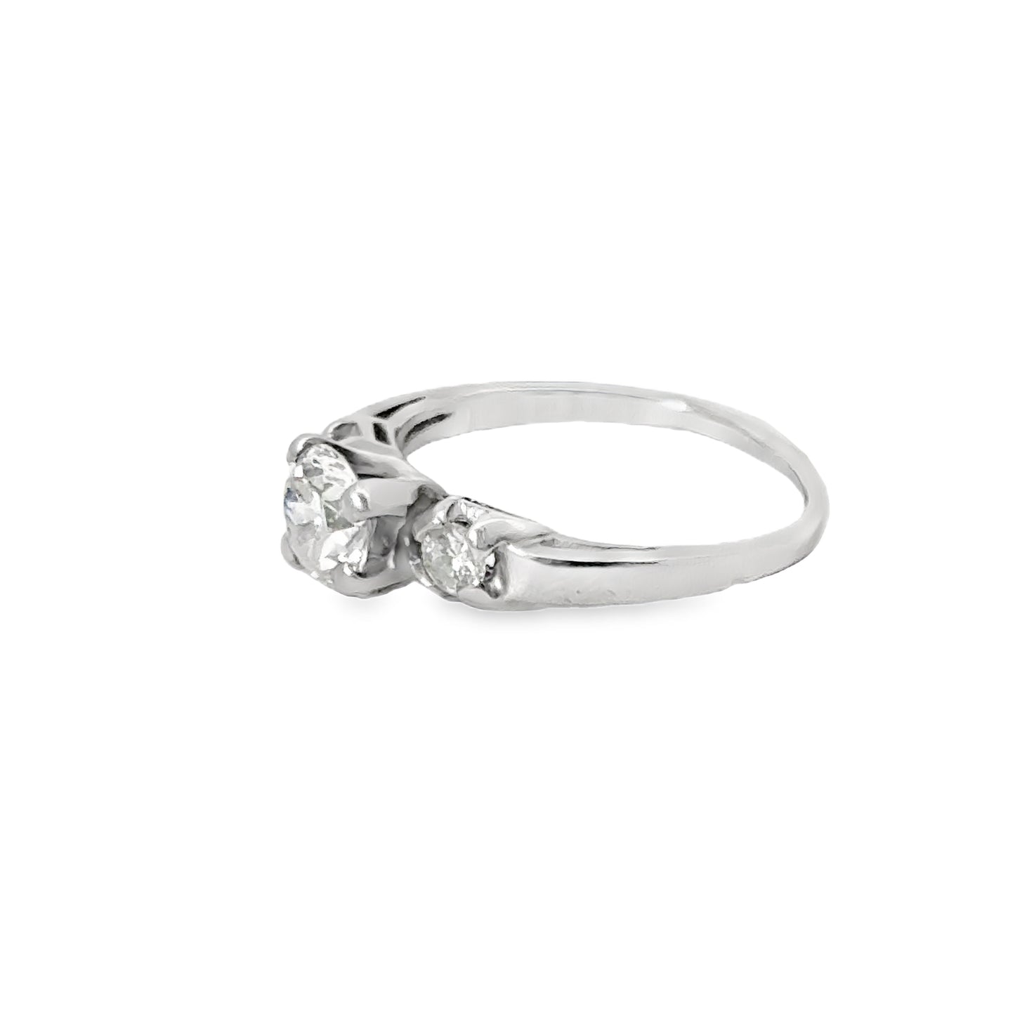 Classic Platinum & Diamond Antique Engagement Ring