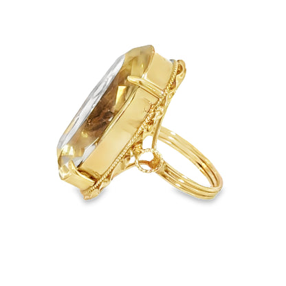 Stunning 14K Yellow Gold Citrine Ring