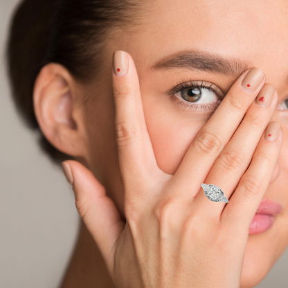 Antique Domed Platinum & Diamond Engagement Ring