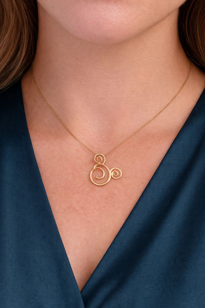 Disney Openwork Spiral Pendant in 18K Yellow Gold
