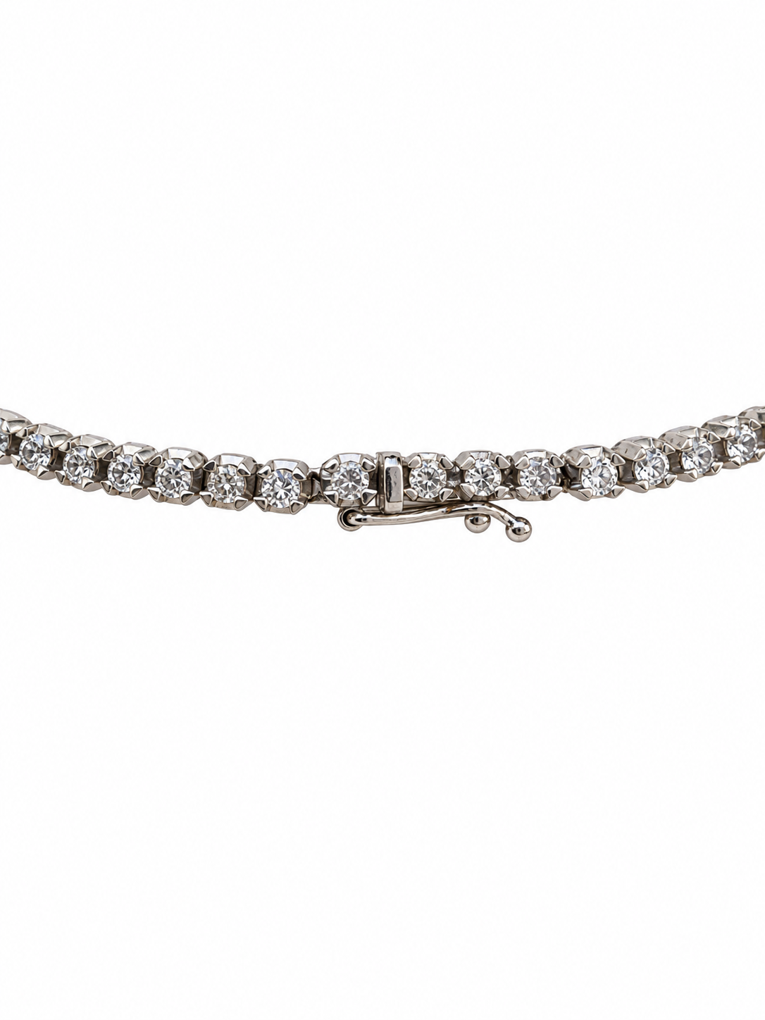 18K White Gold Diamond & Tanzanite Necklace — 11.75 CT Diamonds with Asymmetric Loop & Double Drop